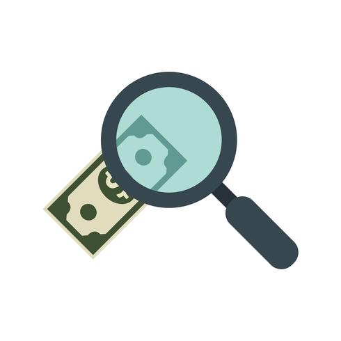Icono de Vector de búsqueda de dinero