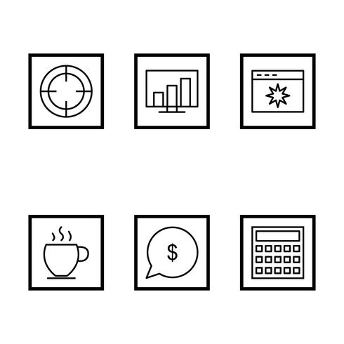 Set of Vector SEO Search Engine Optimization Icons