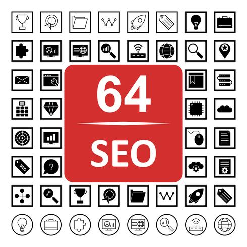 Set of Vector SEO Search Engine Optimization Icons