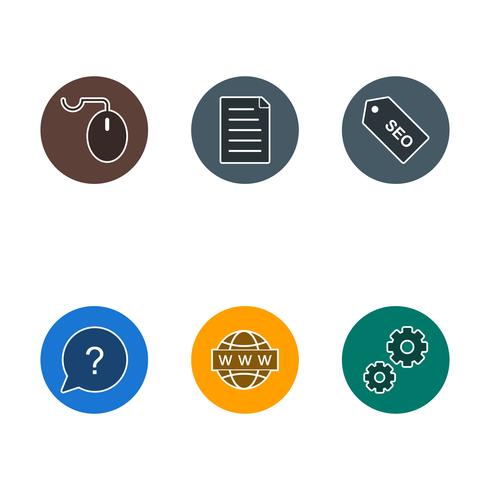 Set of Vector SEO Search Engine Optimization Icons