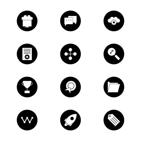 Set of Vector SEO Search Engine Optimization Icons