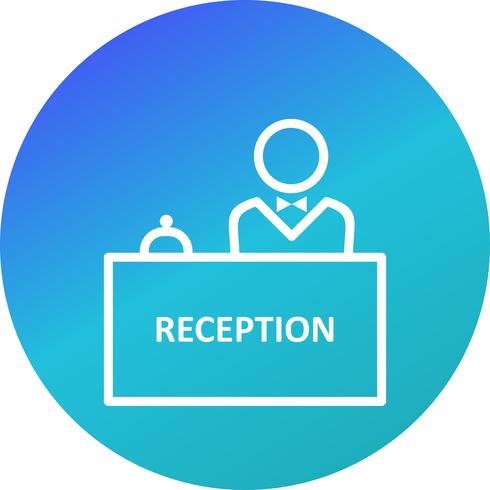 Icono de vector de recepción