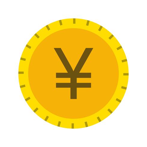 icono de vector de yen