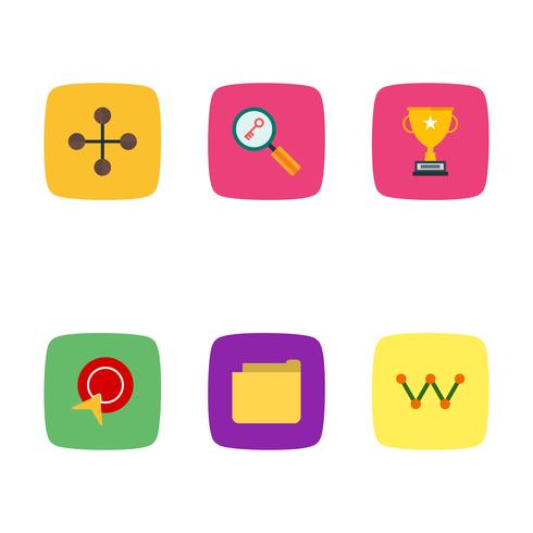 Set of Vector SEO Search Engine Optimization Icons