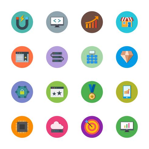 Set of Vector SEO Search Engine Optimization Icons