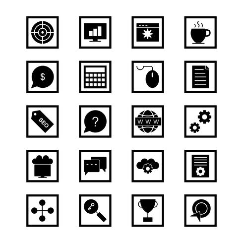 Set of Vector SEO Search Engine Optimization Icons