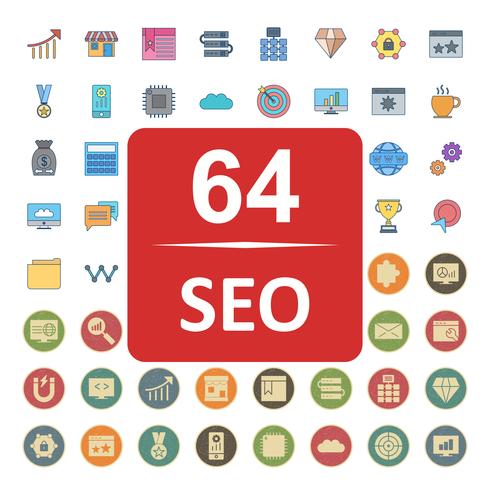 Set of Vector SEO Search Engine Optimization Icons