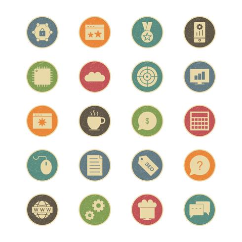 Set of Vector SEO Search Engine Optimization Icons