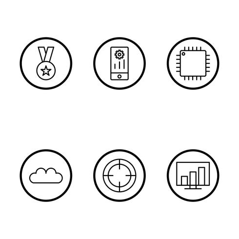 Set of Vector SEO Search Engine Optimization Icons