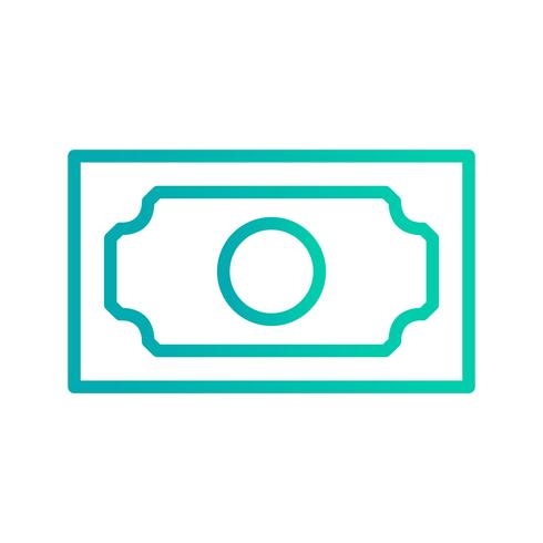 Icono de Vector de billete de banco