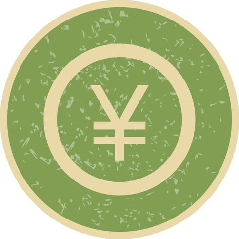 icono de vector de yen