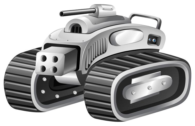 A Modern Robot on White Background vector