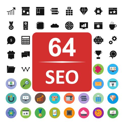 Set of Vector SEO Search Engine Optimization Icons