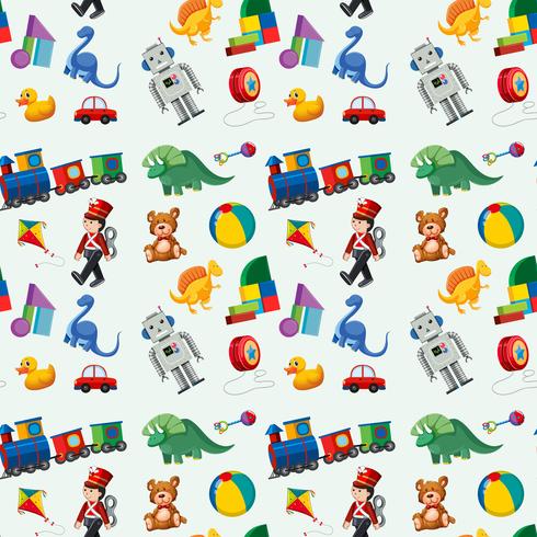 Children toys seamless pattern vector