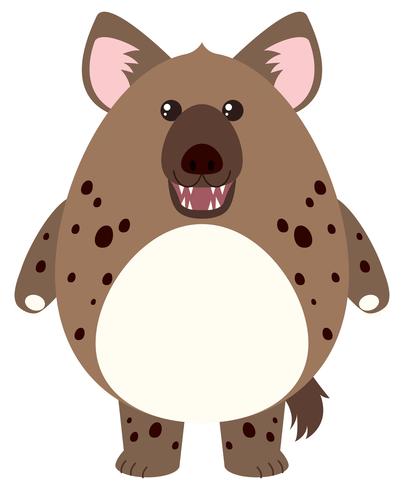 Hyena with round body vector