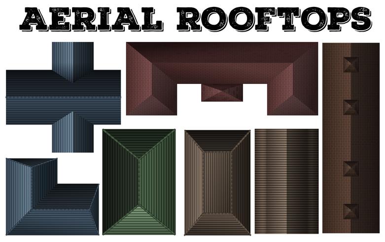 Different design of rooftops vector