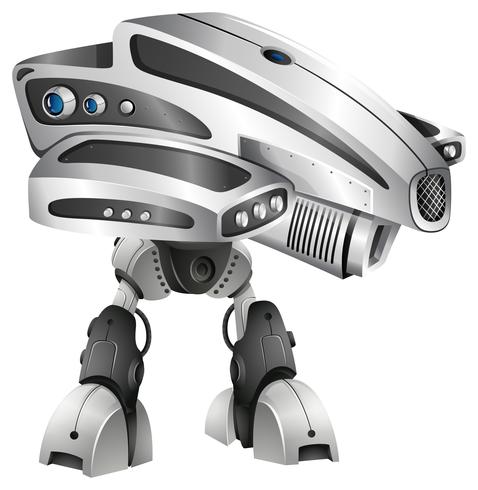 Modern robot design with big head vector
