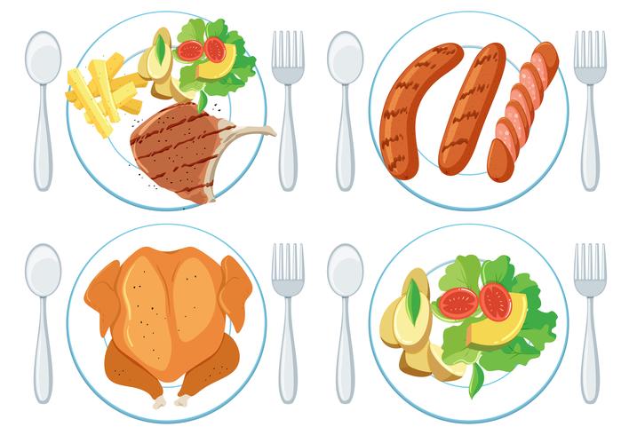 A Set of Healthy Food - Download Free Vector Art, Stock Graphics & Images