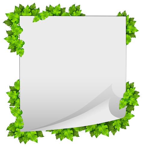 A green nature leaf frame vector