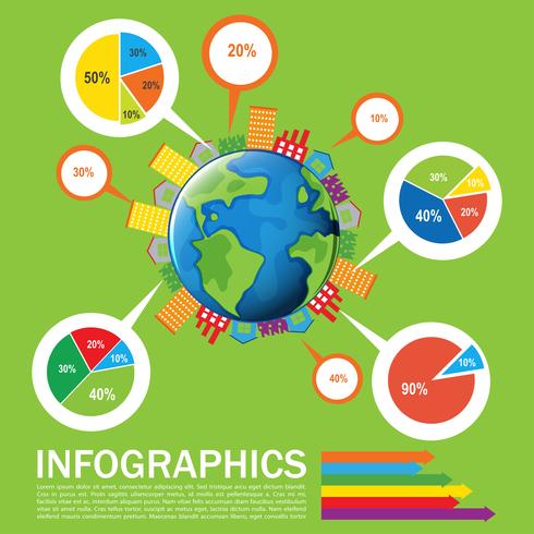 Una infografía de la tierra. vector