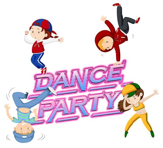 A dance party icon vector