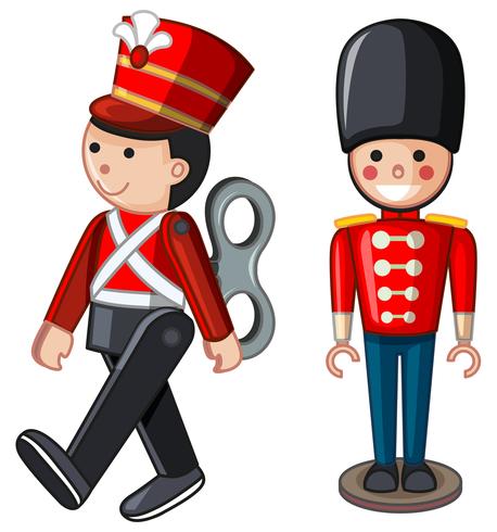 Soilder toys on white background vector