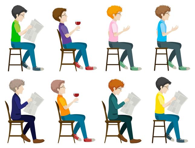 Man on chair vector