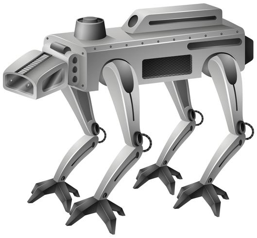 A Modern Robot on White Background vector
