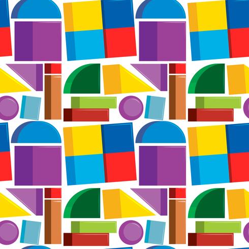 Seamless pattern colorful shapes vector