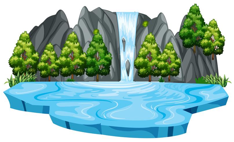 Agua aislada en la naturaleza. vector