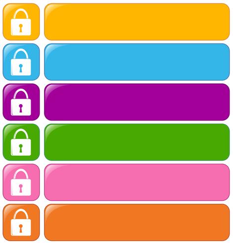 Banner template with lock symbol vector