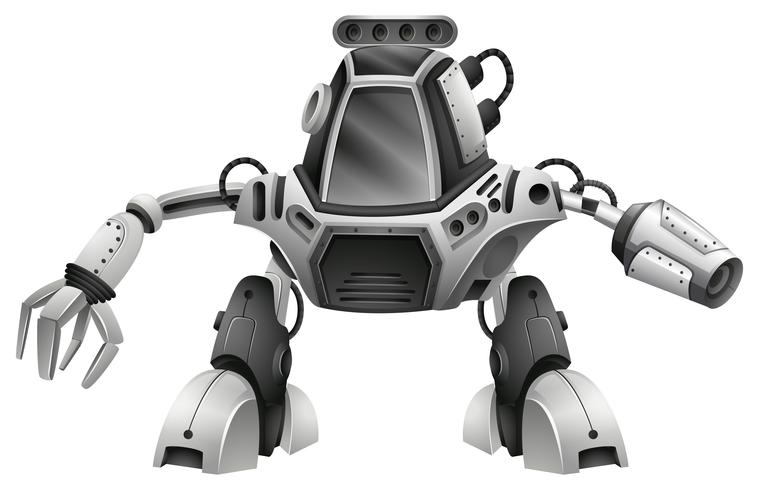 A Modern Robot on White Background vector