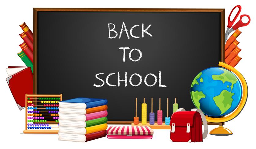 Back to school and elements vector