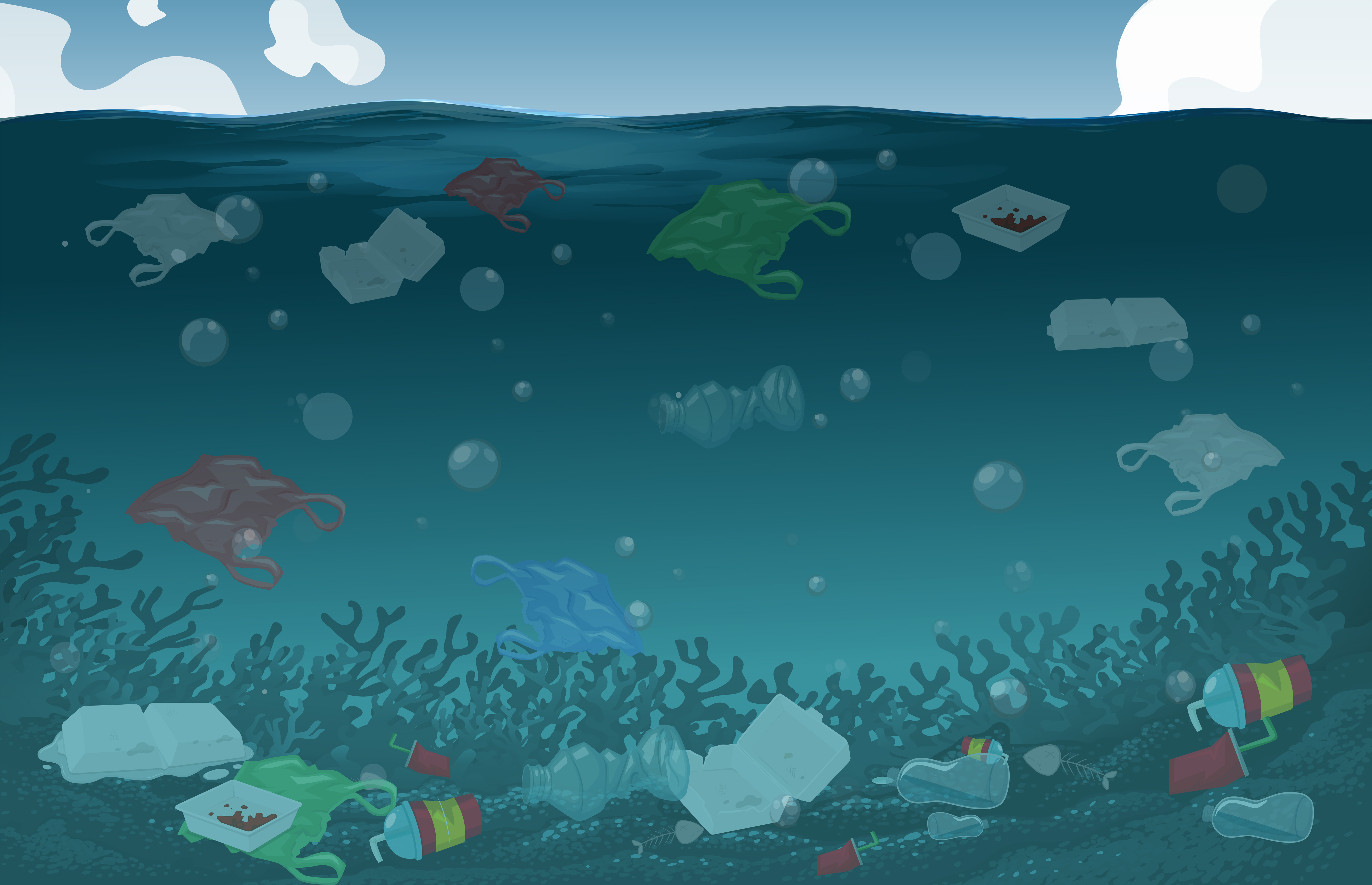 Plastic Pollution Vector Art, Icons, and Graphics for Free Download