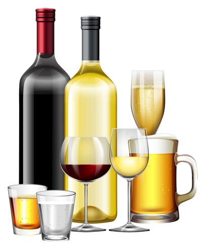 A Set of Alcoholic Beverage vector