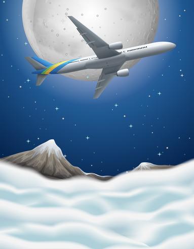 Airplane flying over the mountains - Download Free Vector Art, Stock Graphics & Images