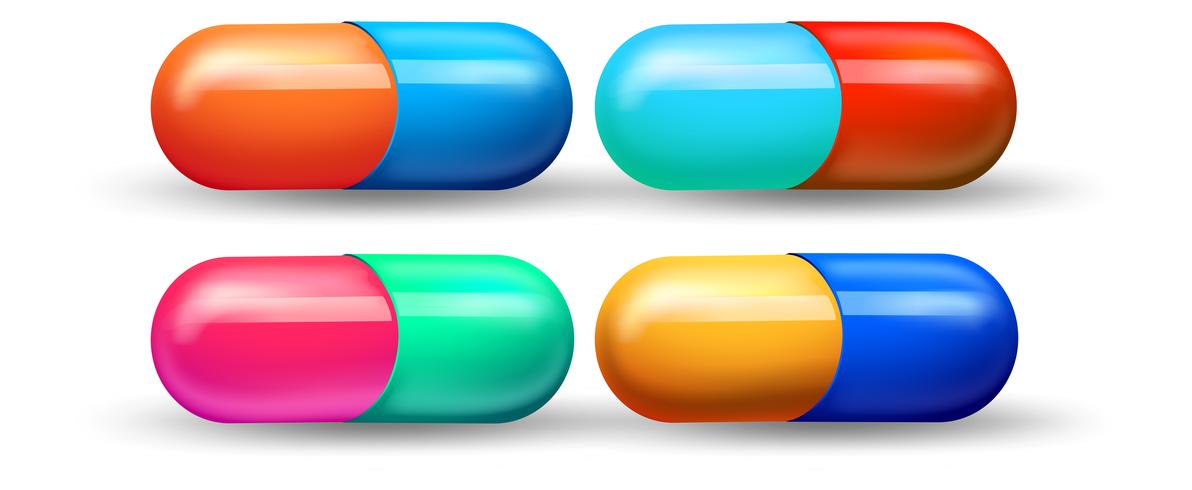 A Set of Colourful Capsule vector