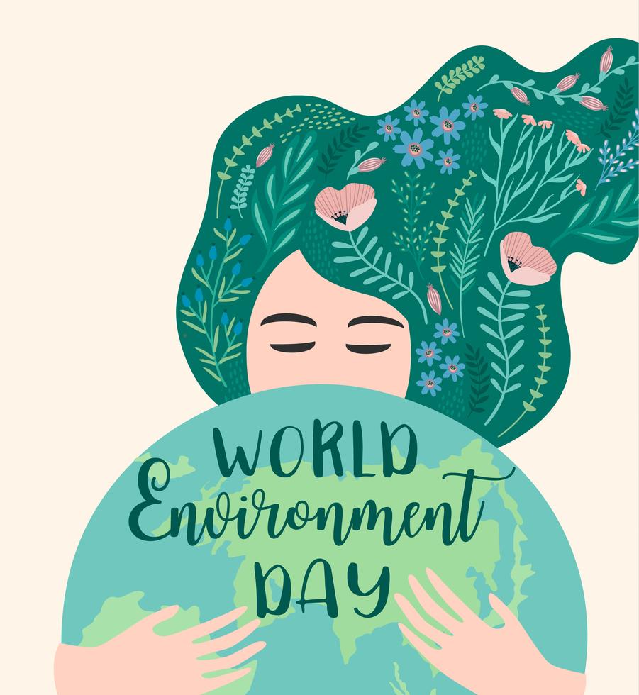 Día Mundial del Medio Ambiente. Plantilla de vector