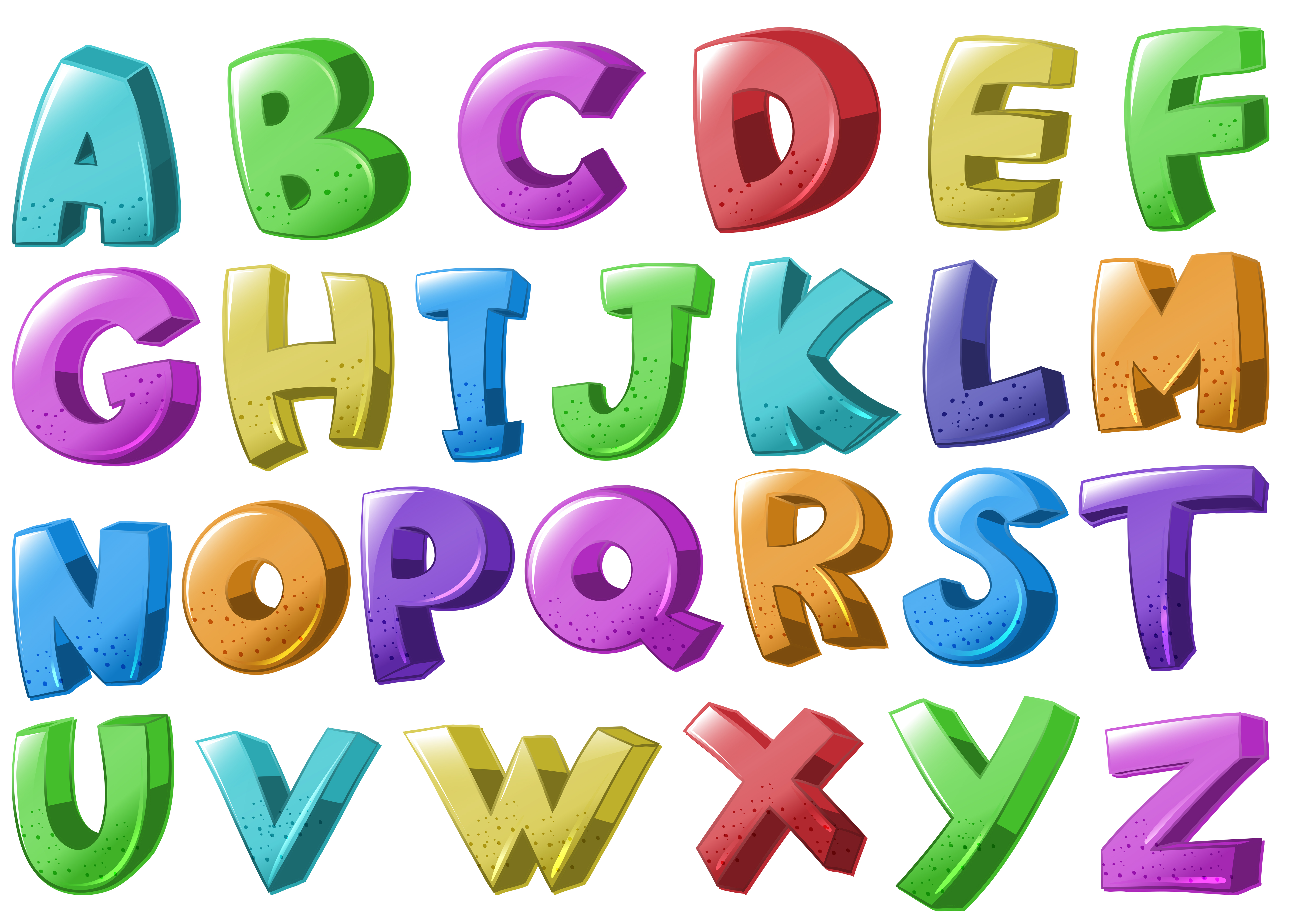 Font design with english alphabets 292992 Vector Art at