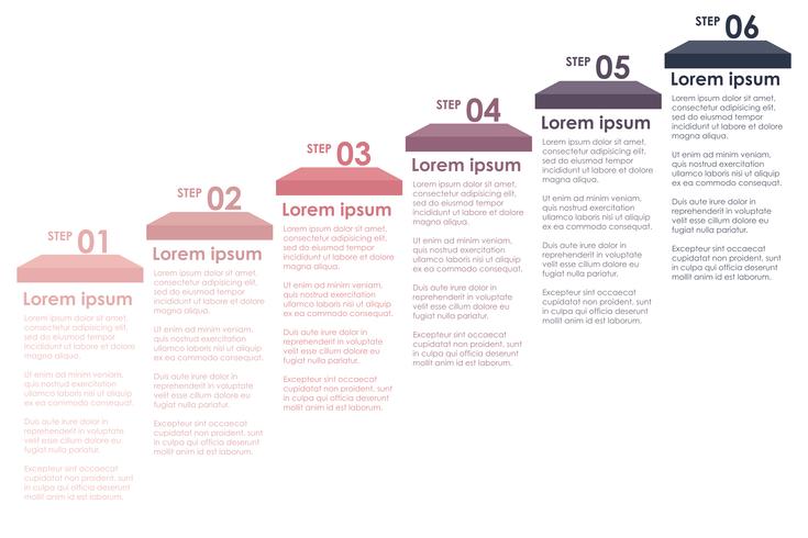 A Colourful Information Steps vector