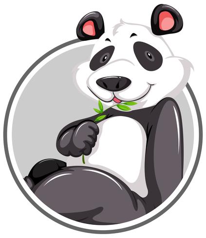 Una plantilla de etiqueta de panda vector