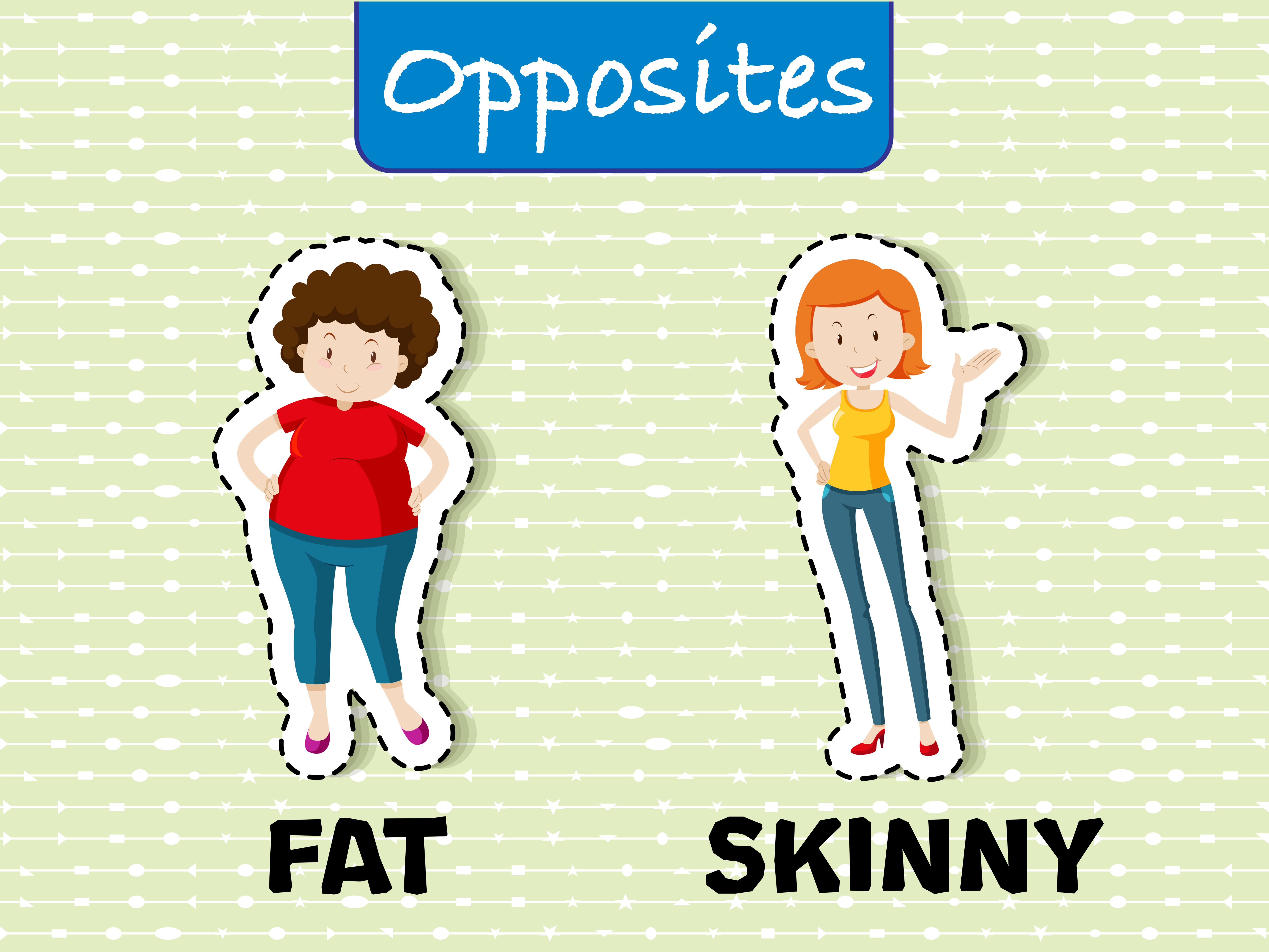 Opposite Words For Fat And Skinny Download Free Vectors Clipart