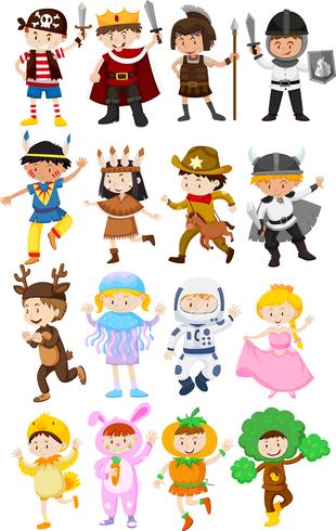 Children in different costumes - Download Free Vector Art, Stock Graphics & Images