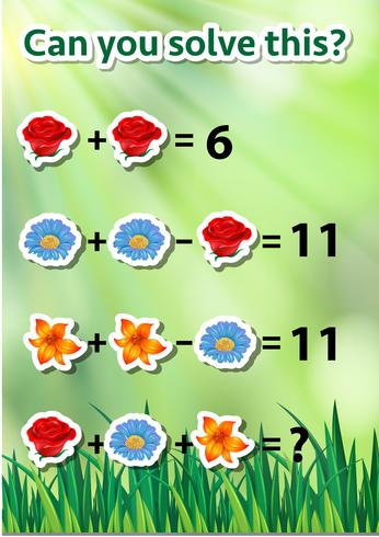 Hoja de trabajo para resolver problemas de matemáticas vector