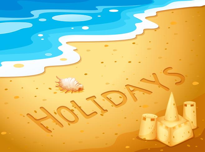 Holiday at the beach vector