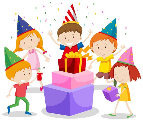 A Group of Children Celebrating - Download Free Vector Art, Stock Graphics & Images