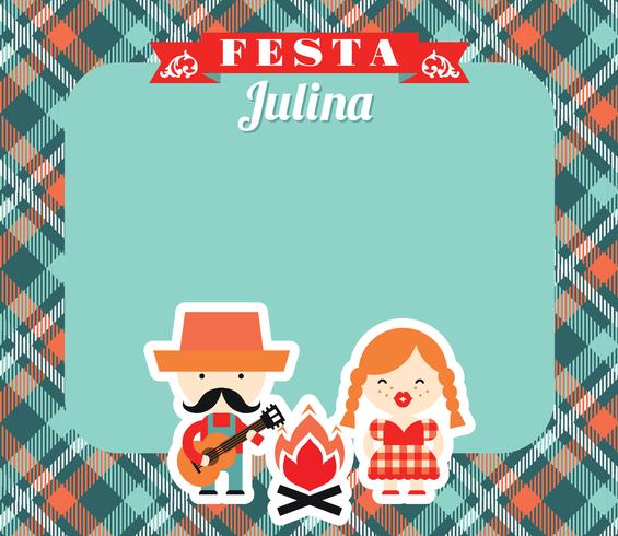 Fiesta latinoamericana, la fiesta de junio de Brasil. vector