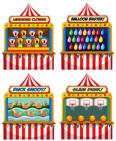 A Set of Fun Fair Tents vector