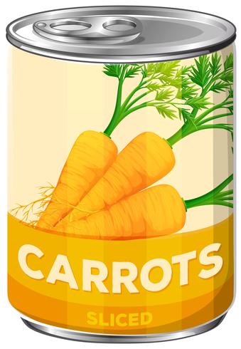A Carrots Sliced in Can vector