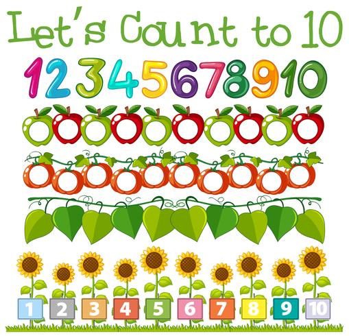 Math Count Number Template 293432 Vector Art At Vecteezy